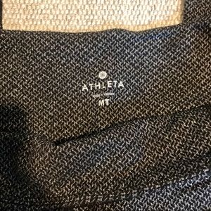 Lined Athleta Herringbone Crop Leggings